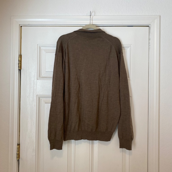 Jos A Bank - Merino Wool,  Long Sleeve Polo, Made in Italy - Picture 2 of 3